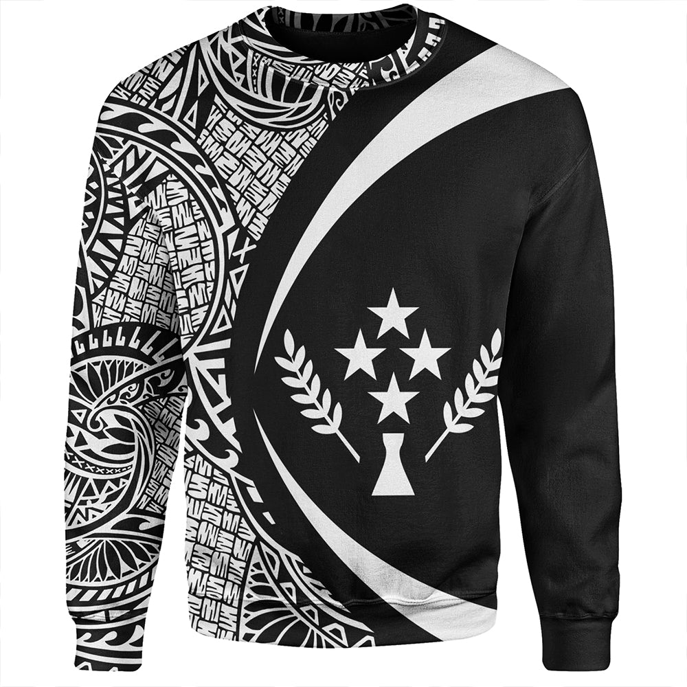 Kosrae Sweatshirt Coat Of Arm Lauhala White Circle