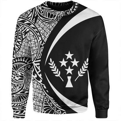 Kosrae Sweatshirt Coat Of Arm Lauhala White Circle