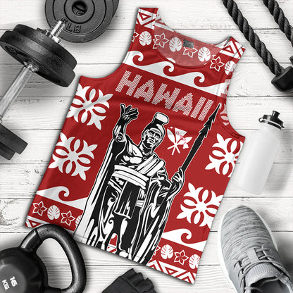 Hawaii Tank Top King Native Hawaiian Kakau Pattern Christmas