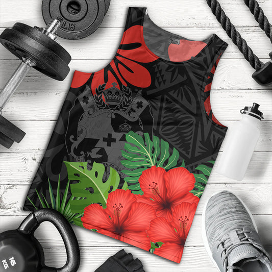 Tonga Tank Top Tonga Coat Of Arms Polynesian Hibiscus