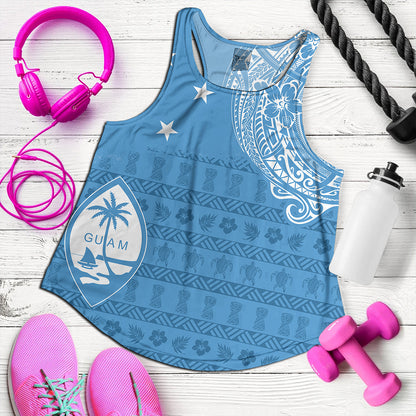 Guam Women Tank Micronesian Flag With Coat Of Arms