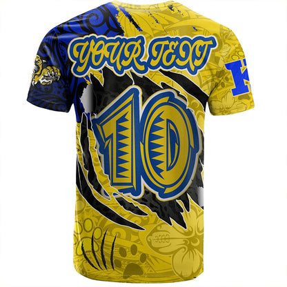 Hawaii T-Shirt Custom Henry J. Kaiser High School Super Cougar Arm Sleeve Polynesian Tattoo