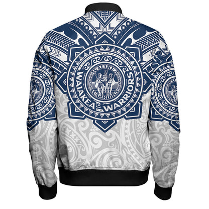 Hawaii Bomber Jacket Custom Waiakea High School Super Waiakea Warriors Tribal Style