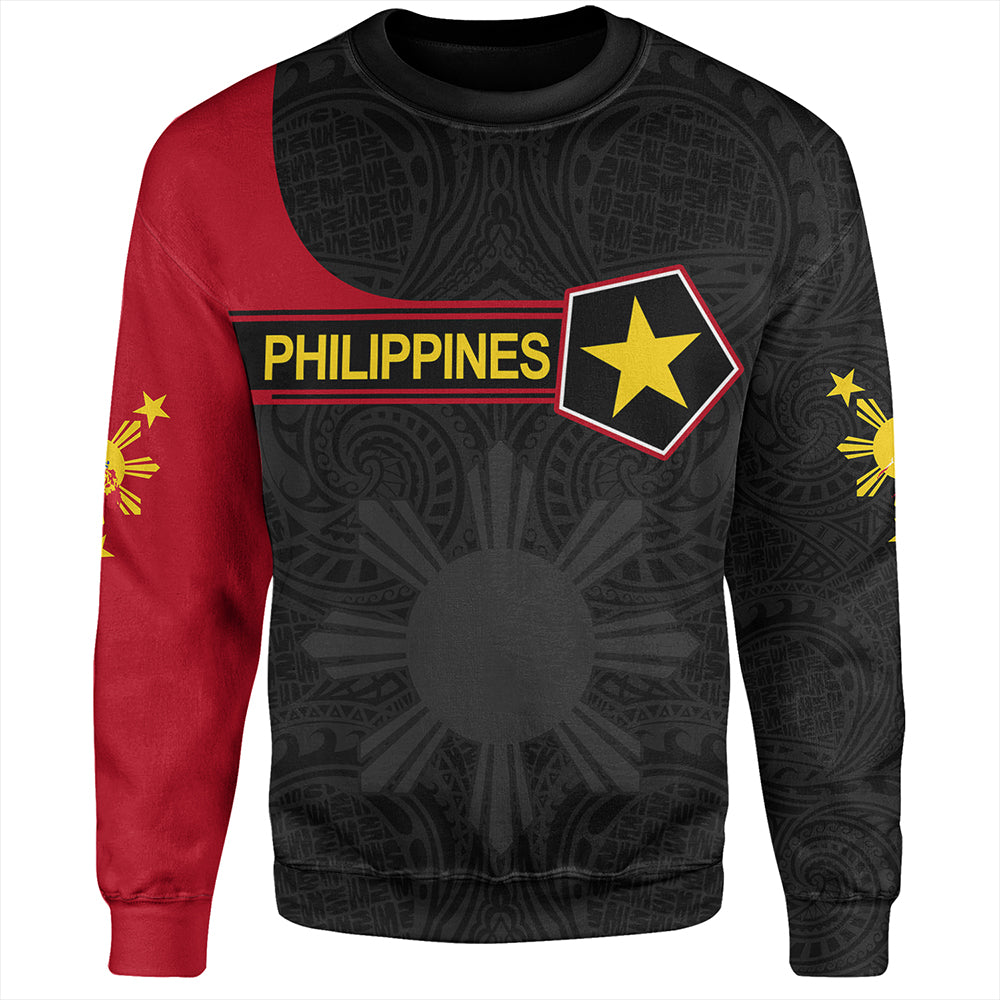 Philippines Sweatshirt Custom Polynesian Filipino Simple Style
