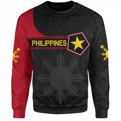 Philippines Sweatshirt Custom Polynesian Filipino Simple Style