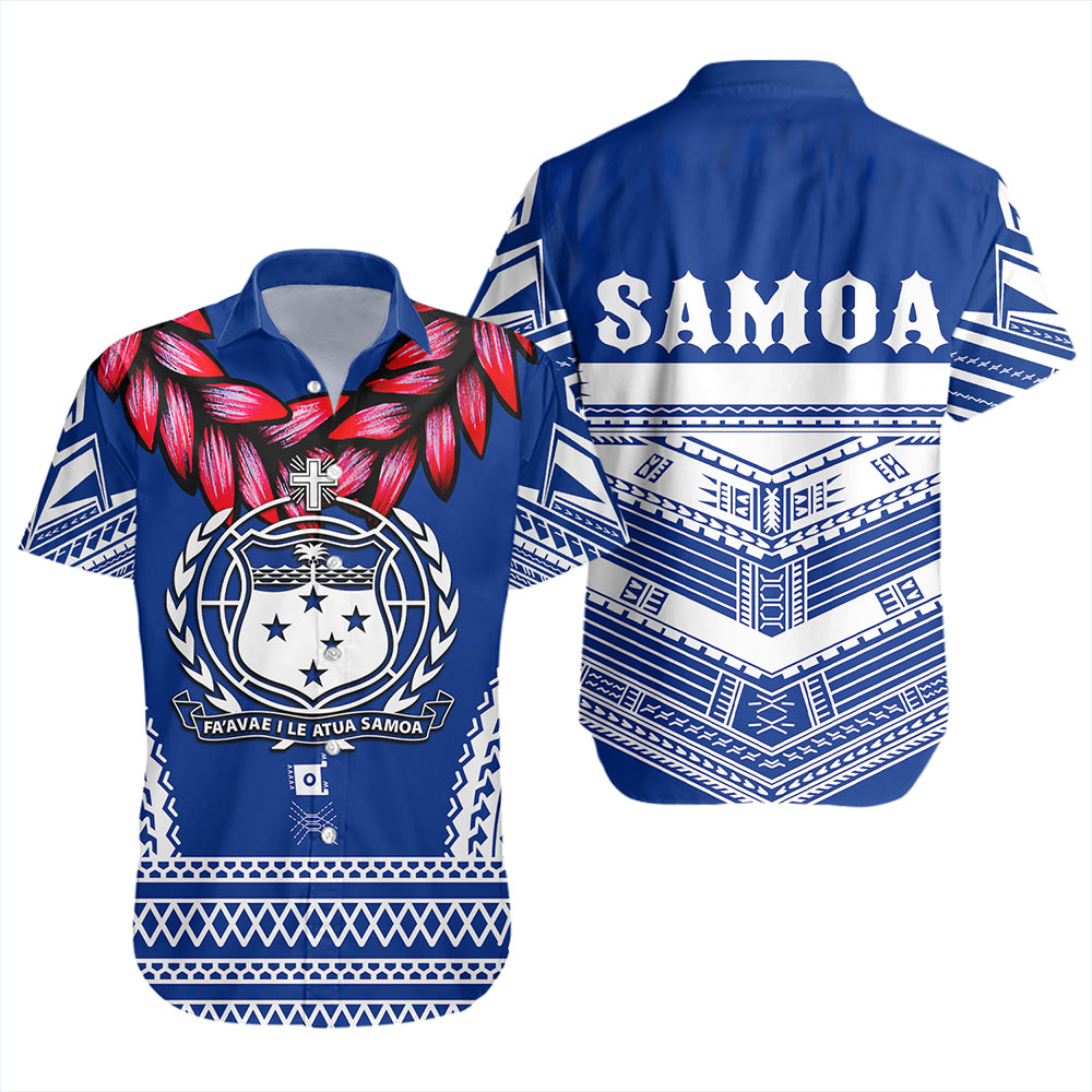 The Samoan Chief Short Sleeve Shirt Blue