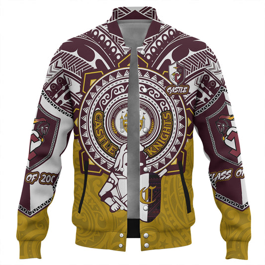 Hawaii Baseball Jacket Custom James B. Castle High School Super Castle Knights Tribal Style