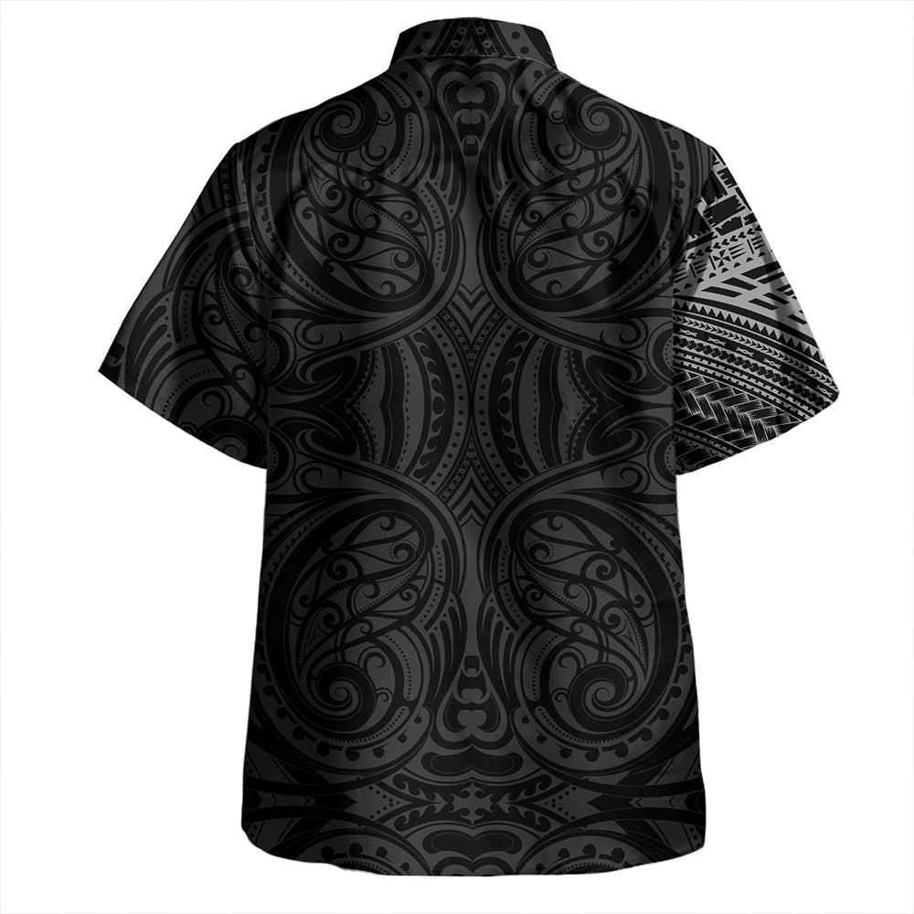 Samoa Tribal Maori Tattoo Roman Reigns Hawaiian Shirt Gray