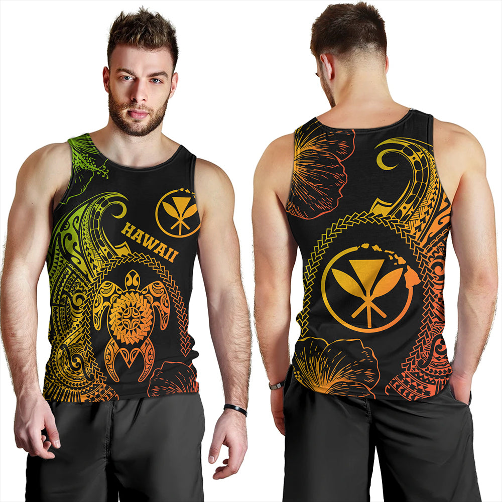 Hawaii Tank Top Hawaii Turtle Kanaka Reggae