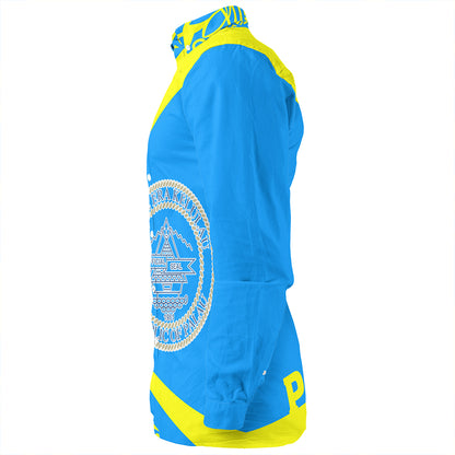Palau Long Sleeve Shirt Coat Of Arm Lauhala Circle