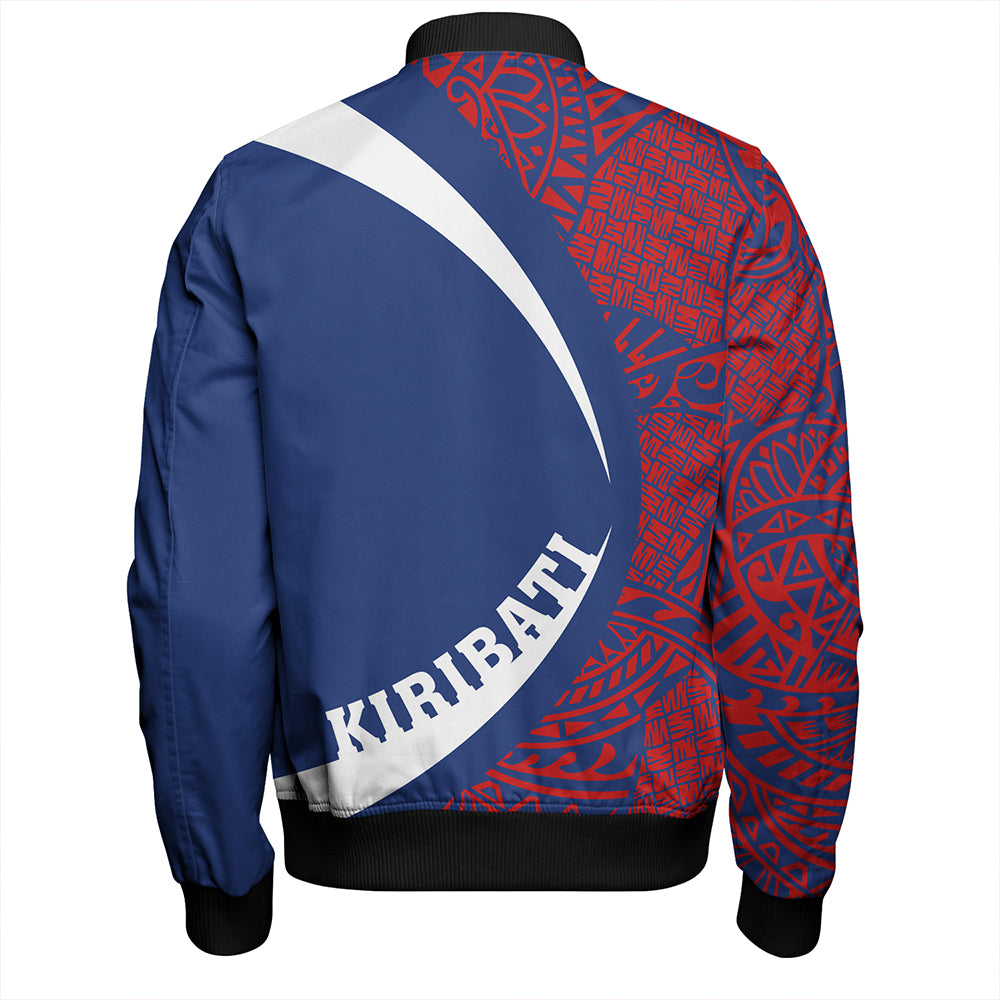 Kiribati Bomber Jacket Coat Of Arm Lauhala Circle