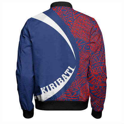 Kiribati Bomber Jacket Coat Of Arm Lauhala Circle