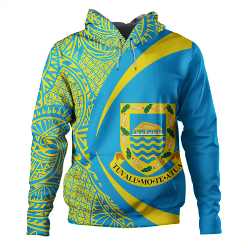 Tuvalu Hoodie Coat Of Arm Lauhala Circle