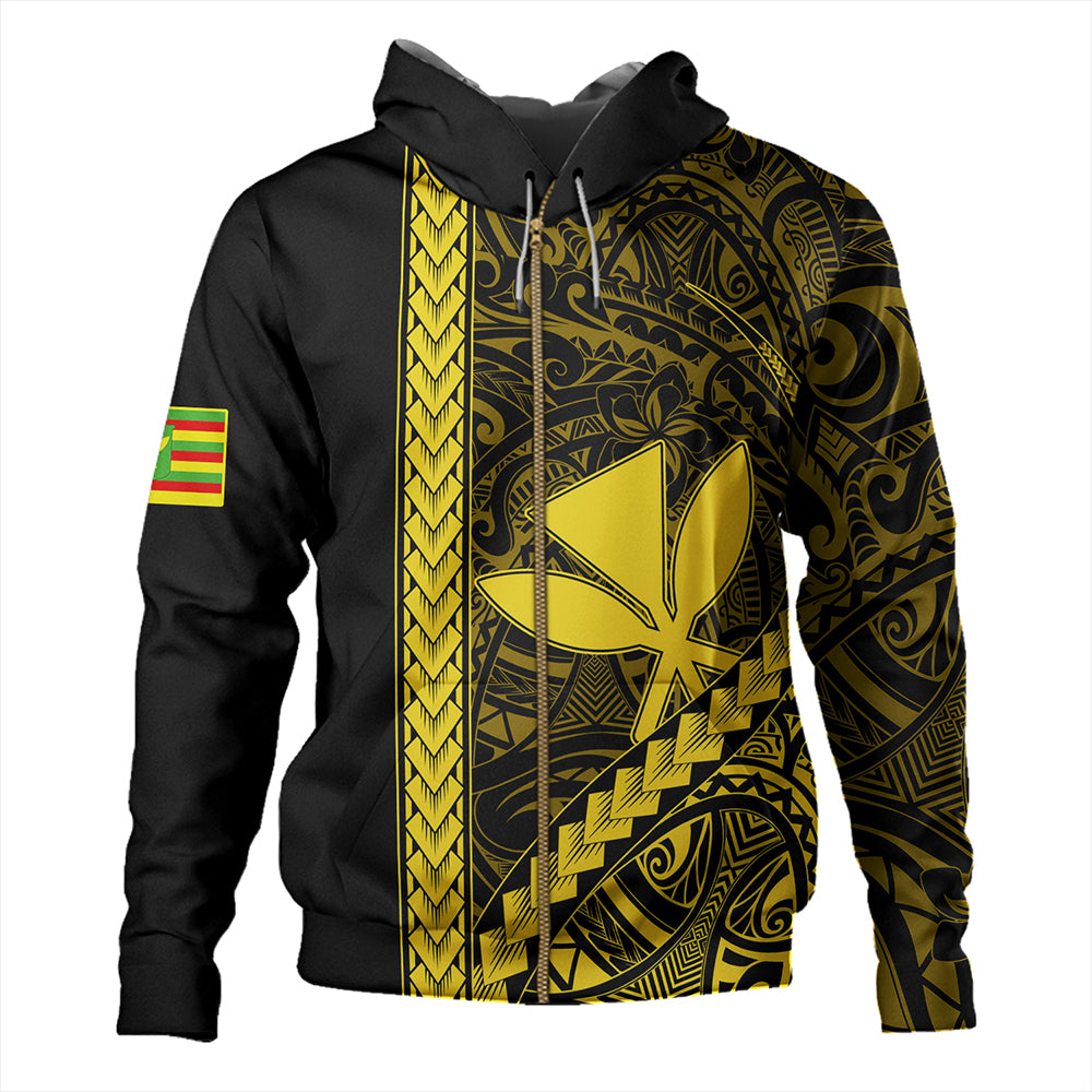 Hawaii Hoodie Tribal Polynesian Kanaka Maoli Yellow