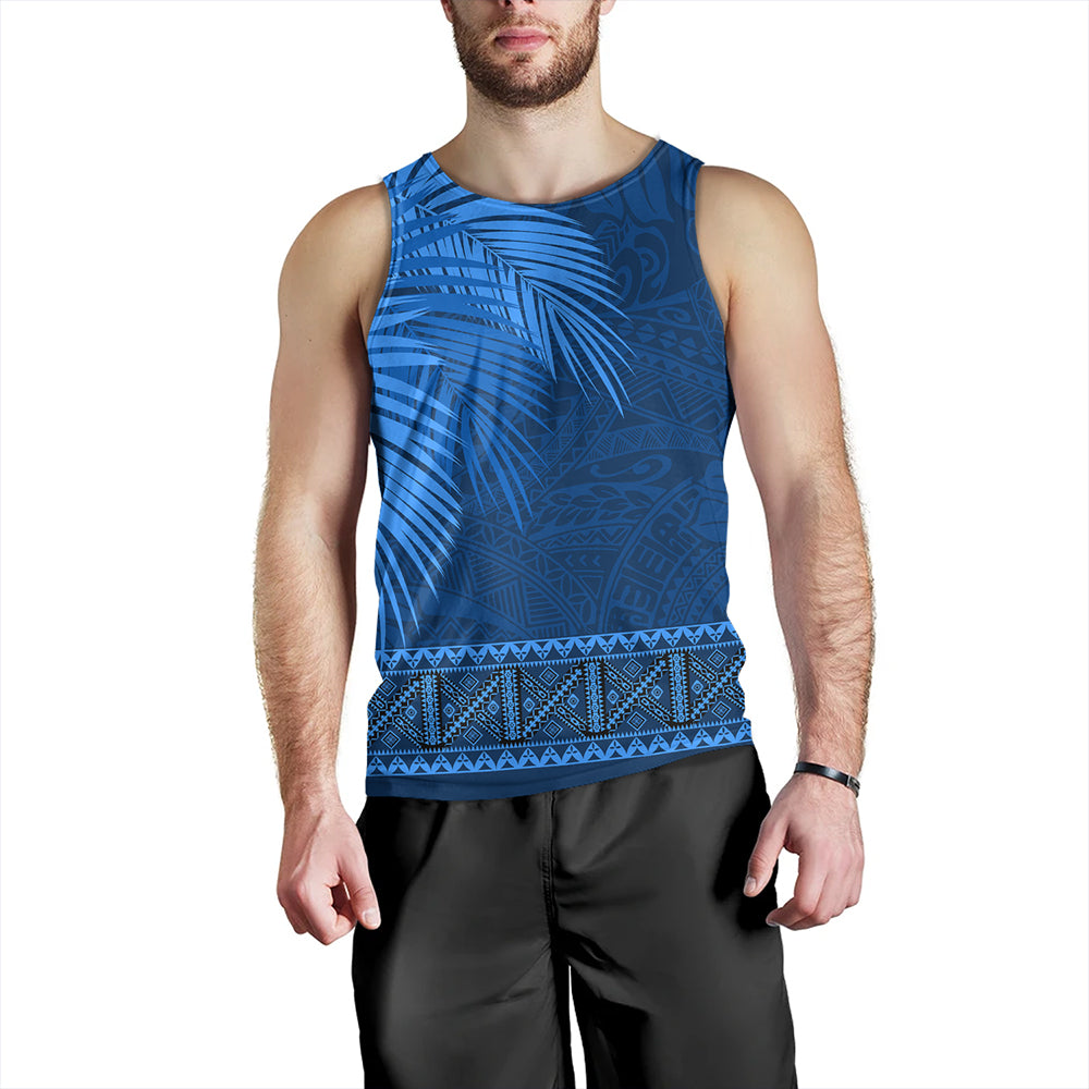 Samoa Tank Top Masi Dobby Fabric Leaves