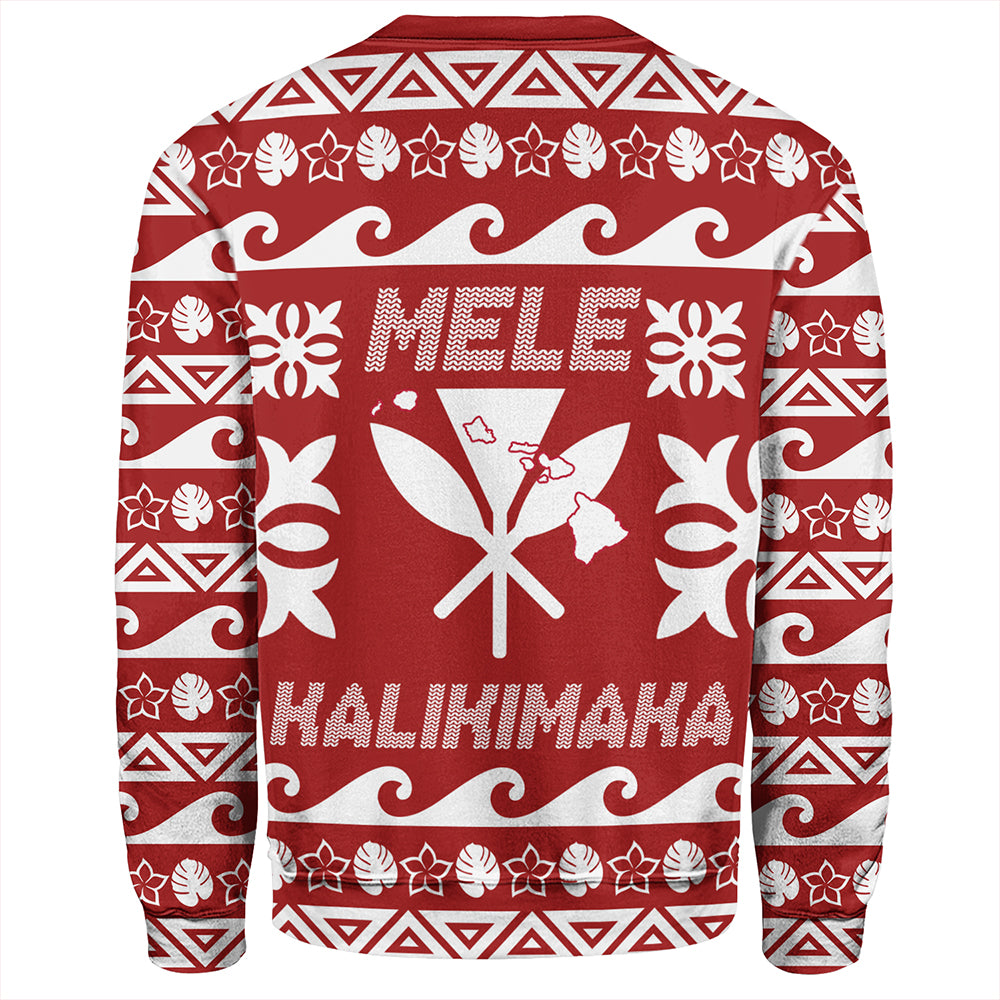 Hawaii Sweatshirt King Native Hawaiian Kakau Pattern Christmas