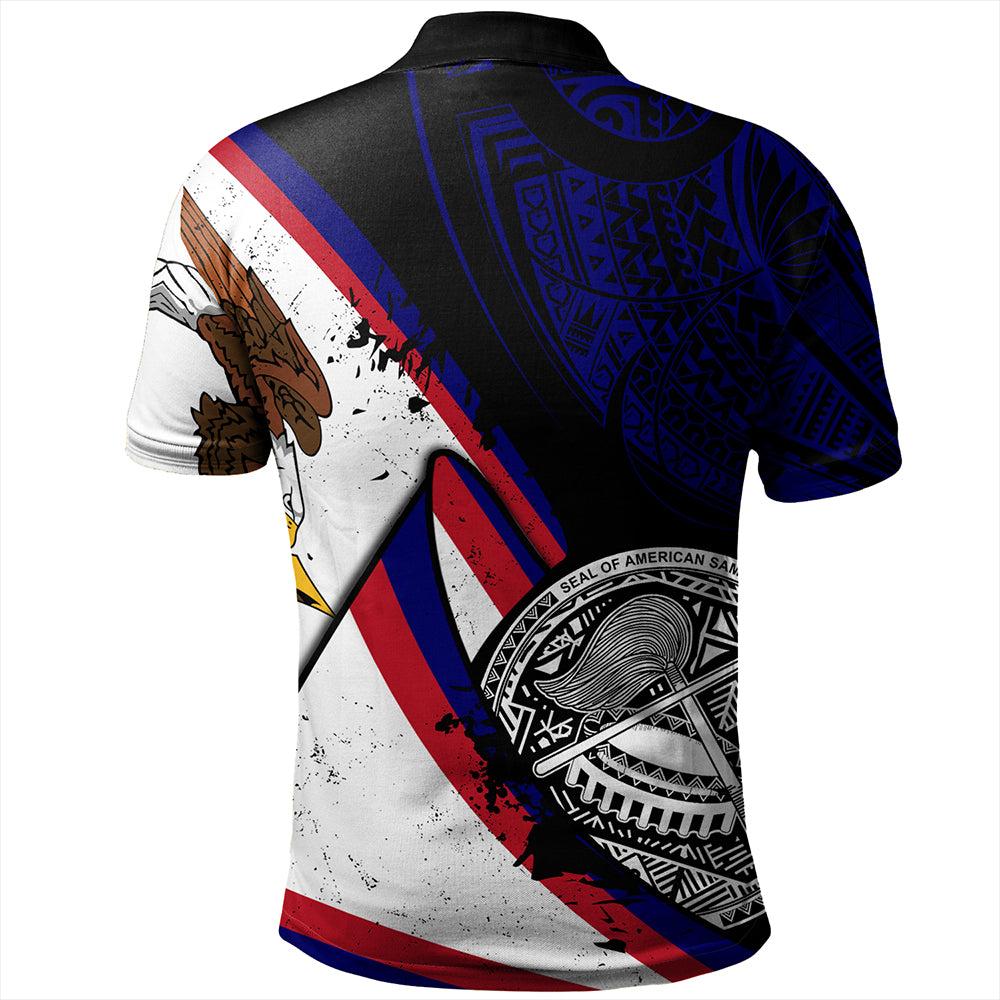American Samoa Polo Shirt Polynesia Flag Shoul Style