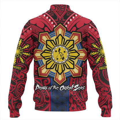 Philippines Baseball Jacket The Story of Lapu-Lapu Pearl of the Orient Seas Tribal Pride