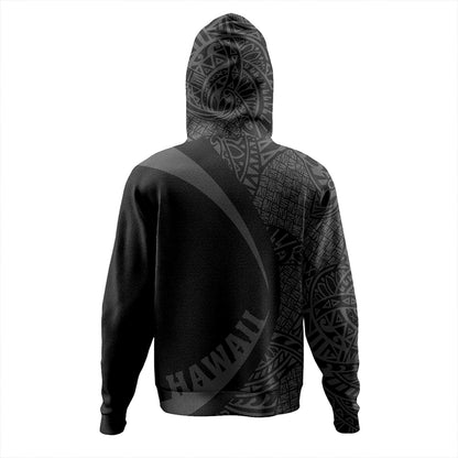 Hawaii Hoodie Coat Of Arm Lauhala Gray Circle