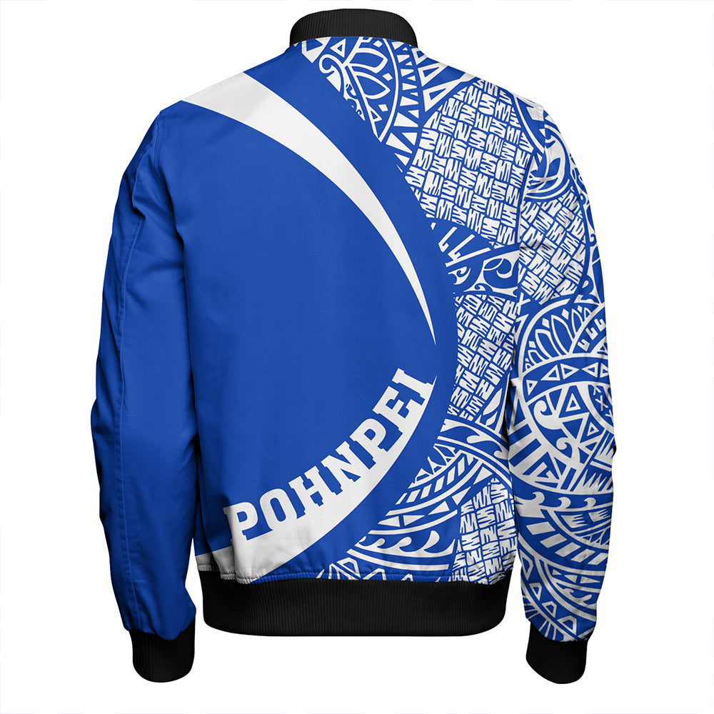 Pohnpei Bomber Jacket Coat Of Arm Lauhala Circle