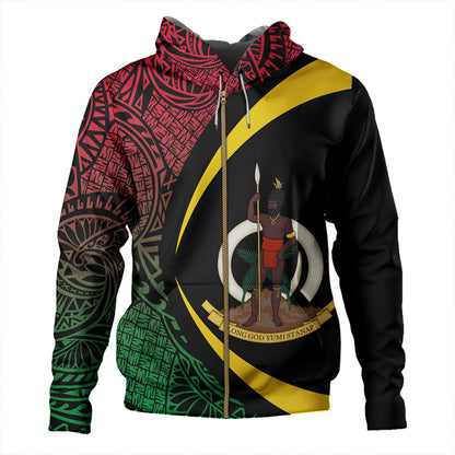 Vanuatu Hoodie Coat Of Arm Lauhala Circle