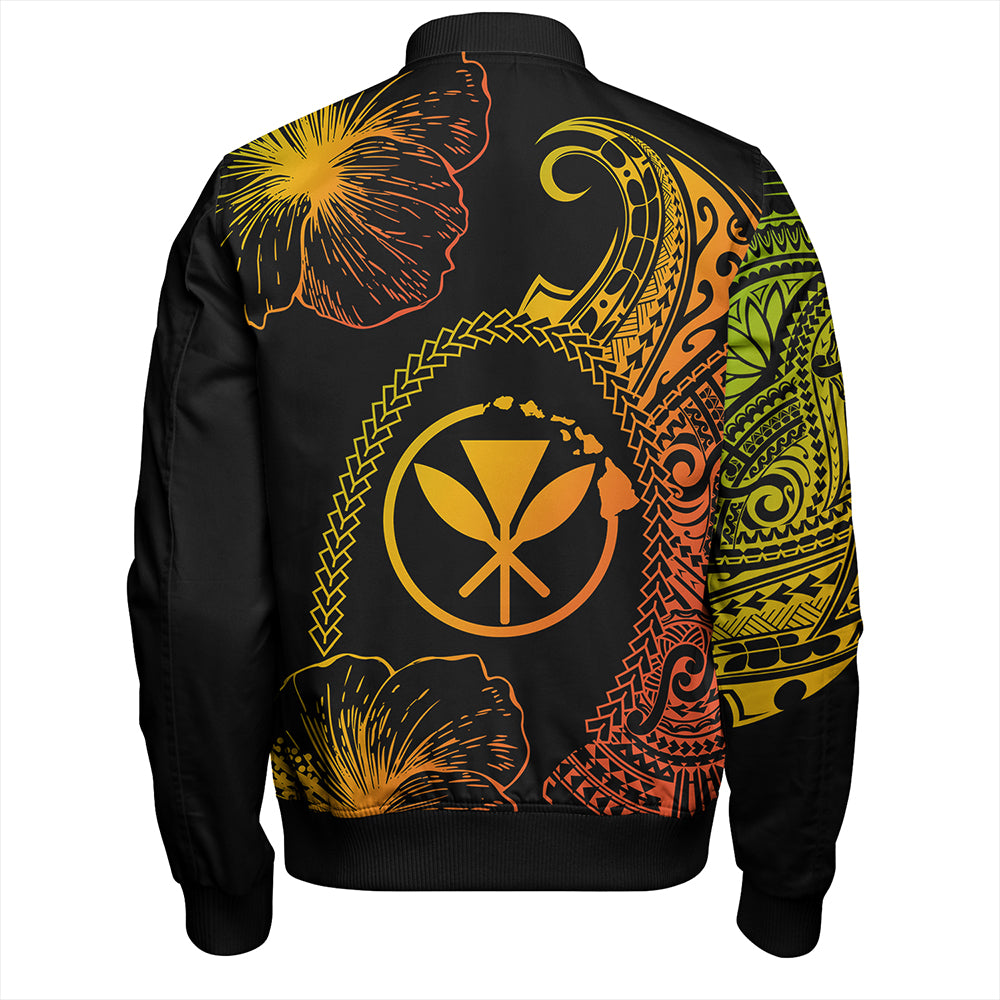 Hawaii Bomber Jacket Hawaii Turtle Kanaka Reggae