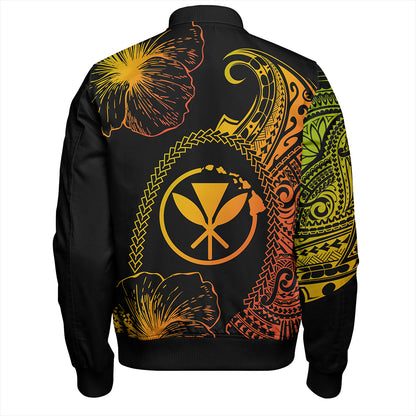 Hawaii Bomber Jacket Hawaii Turtle Kanaka Reggae