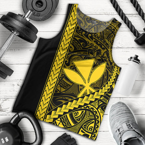 Hawaii Tank Top Tribal Polynesian Kanaka Maoli Yellow