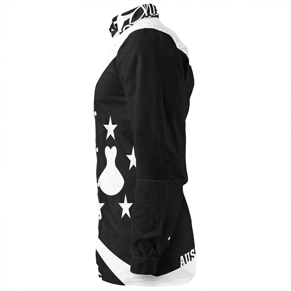 Austral Islands Long Sleeve Shirt Coat Of Arm Lauhala White Circle