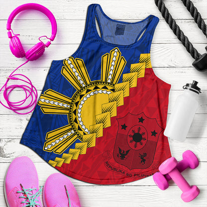 Philippines Women Tank Philippines Sun Polynesian With Flag