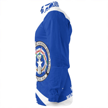 Northern Mariana Islands Long Sleeve Shirt Coat Of Arm Lauhala Circle