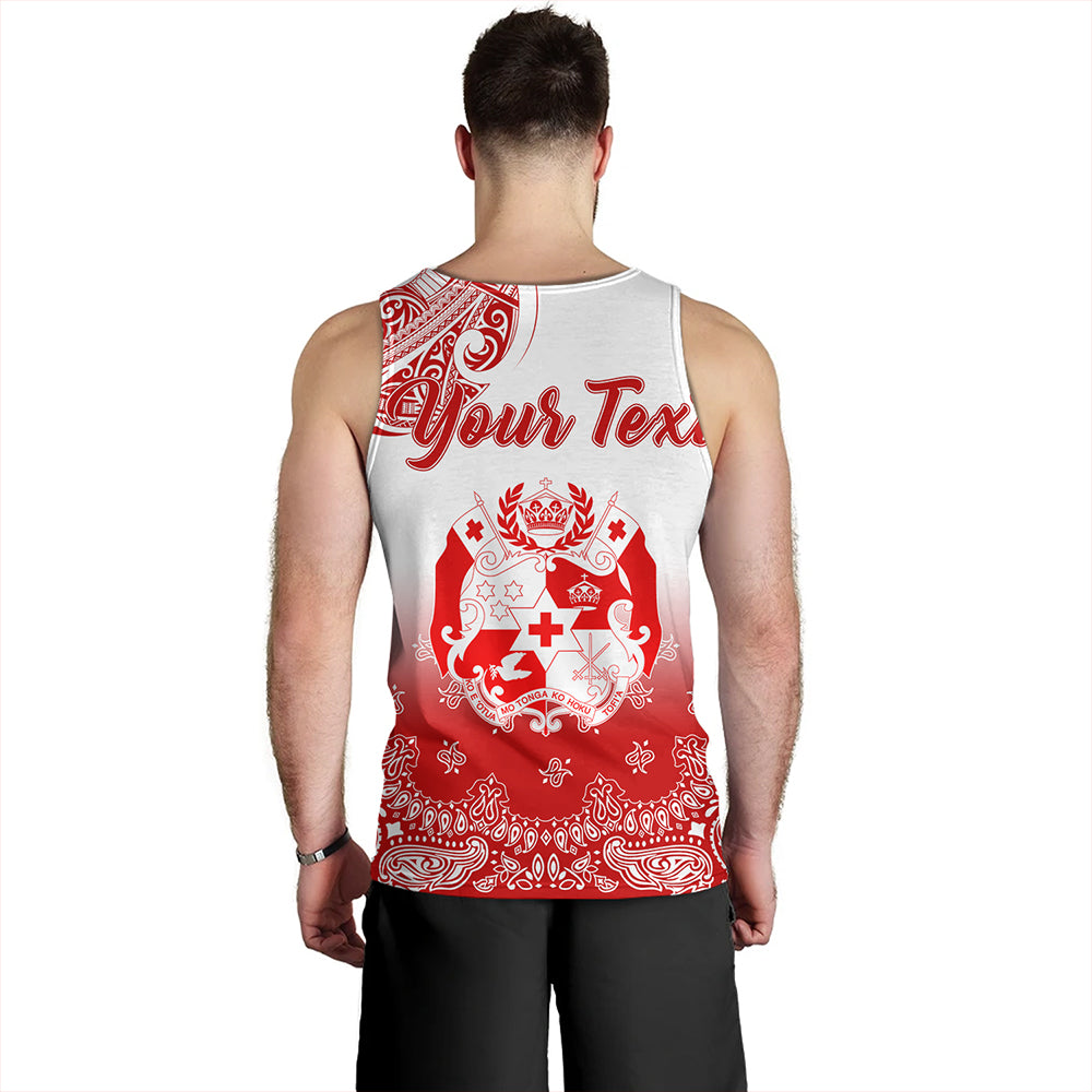 Tonga Tank Top Custom Pattern Ngatu With Paisley Style