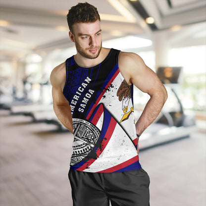 American Samoa Tank Top Polynesia Flag Shoul Style