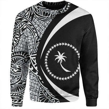 Chuuk Sweatshirt Coat Of Arm Lauhala White Circle