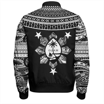 Guam Seal With Philippines Filipinos Sun Bomber Jacket Tribal Island