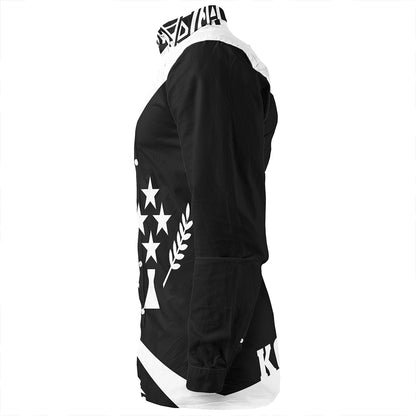 Kosrae Long Sleeve Shirt Coat Of Arm Lauhala White Circle