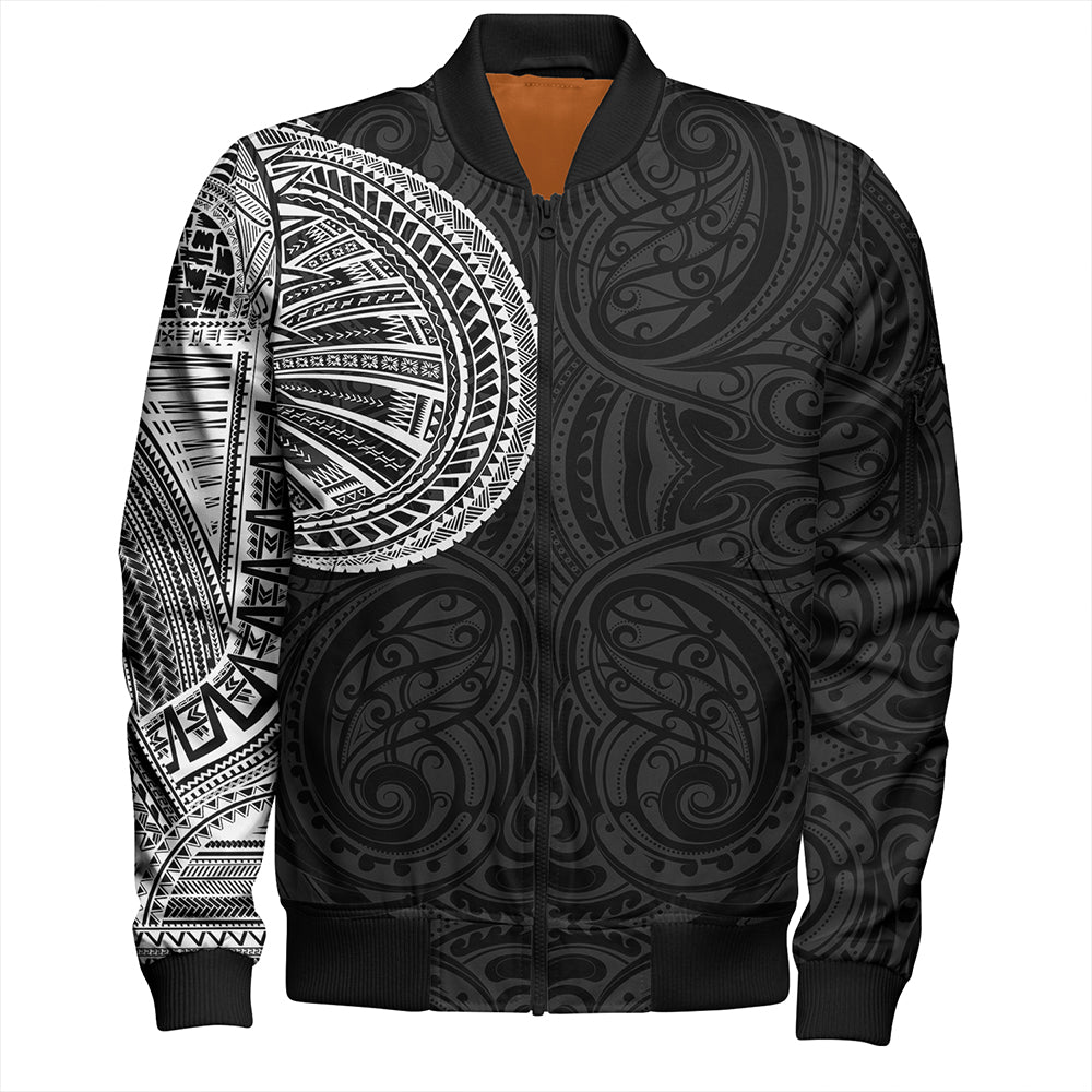 Samoa Tribal Maori Tattoo Roman Reigns Bomber Jacket White