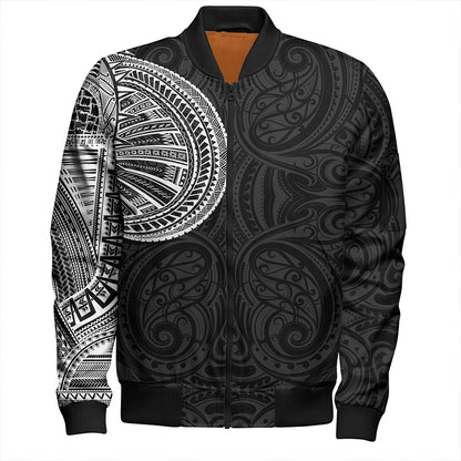 Samoa Tribal Maori Tattoo Roman Reigns Bomber Jacket White