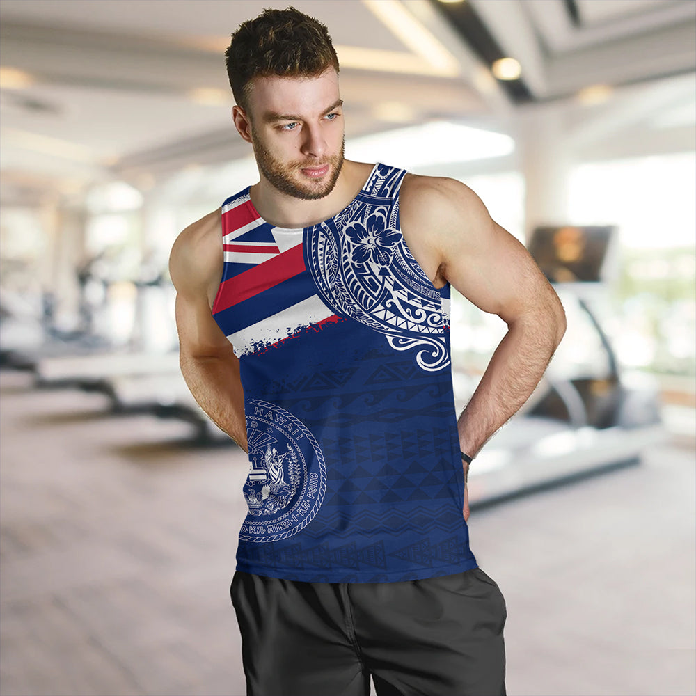 Hawaii Tank Top Polynesian Flag With Coat Of Arms
