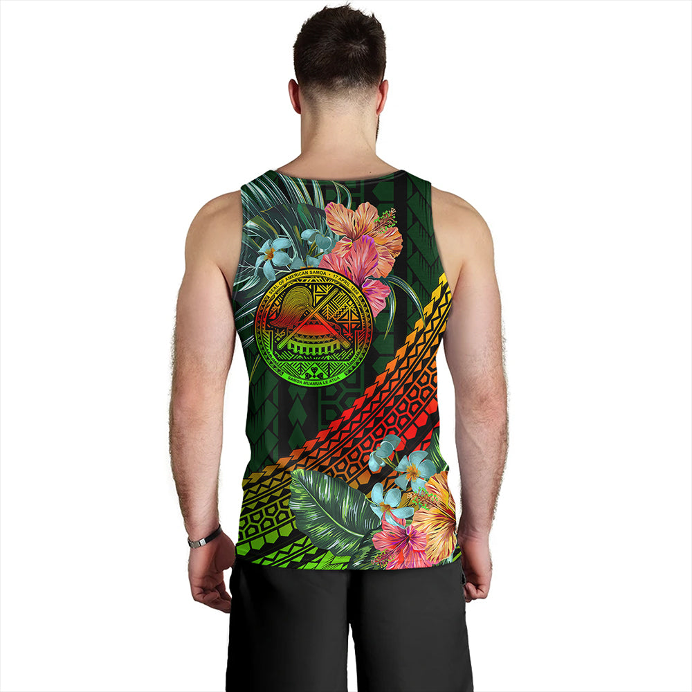 American Samoa Tank Top Polynesian Tropical Style Flower
