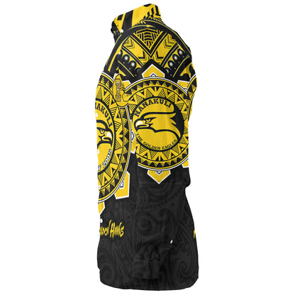 Hawaii Long Sleeve Shirt Custom Nanakuli High & Intermediate School Home Of Golden Hawks Tribal Style