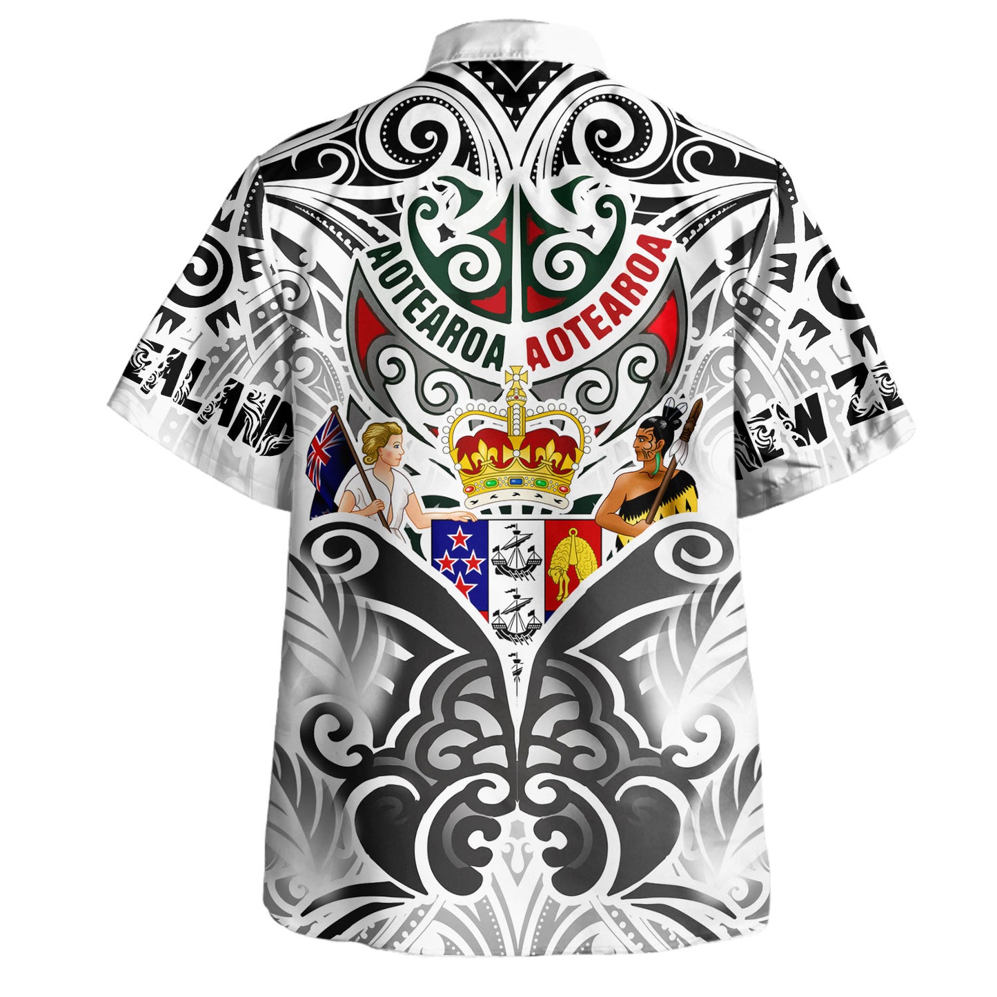 New Zealand Aotearoa Hawaiian Shirt Maori Traditional Hongi - The Breath Of Life Coat Of Arms Tribal Patterns