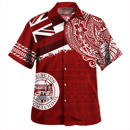 Hawaii Hawaiian Shirt Farrington High School Flag With Crest Style