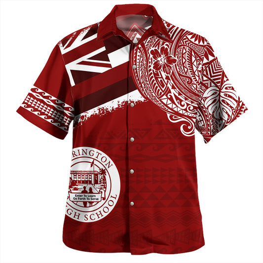 Hawaii Hawaiian Shirt Farrington High School Flag With Crest Style