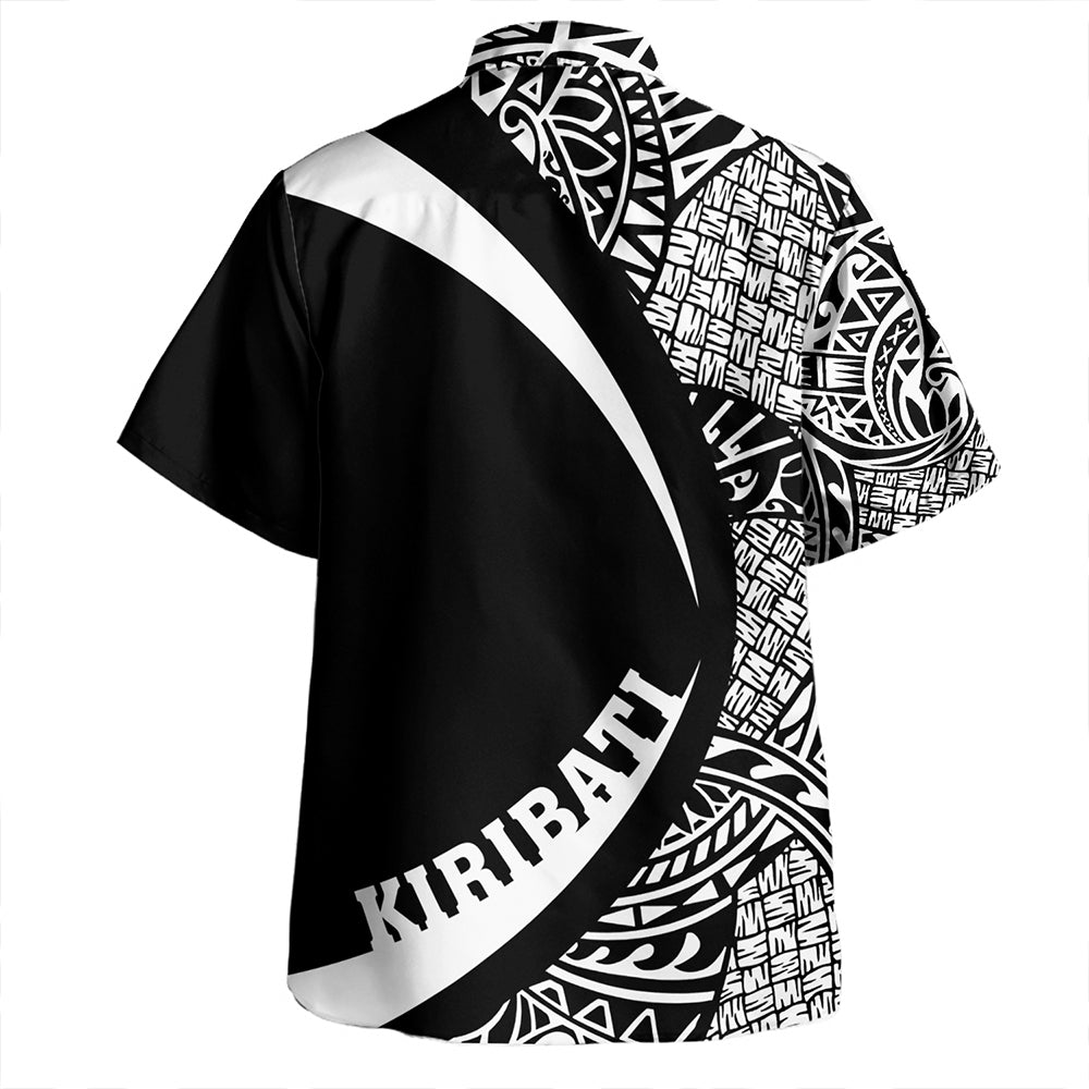Kiribati Hawaiian Shirt Coat Of Arm Lauhala White Circle