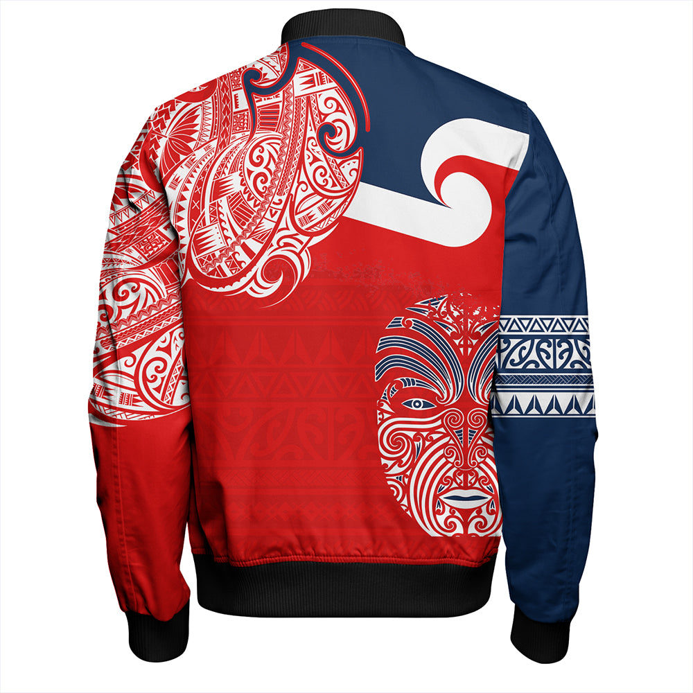New Zealand Bomber Jacket Tino Rangatiratanga Maori Mask