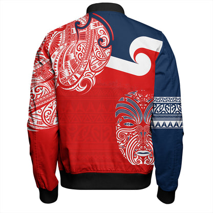 New Zealand Bomber Jacket Tino Rangatiratanga Maori Mask