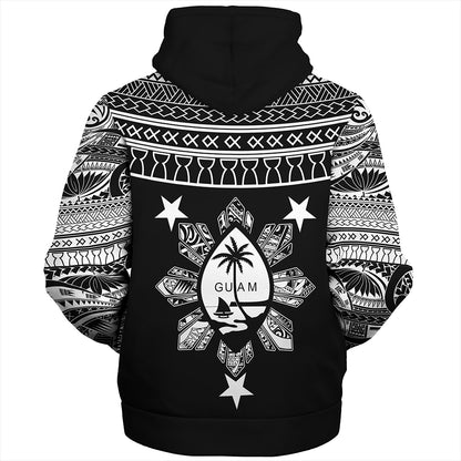 Guam Seal With Philippines Filipinos Sun Sherpa Hoodie Tribal Island