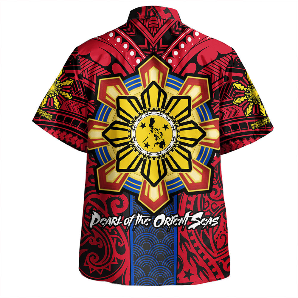 Philippines Hawaiian Shirt With Guam Seal Tribal Sun In My Heart