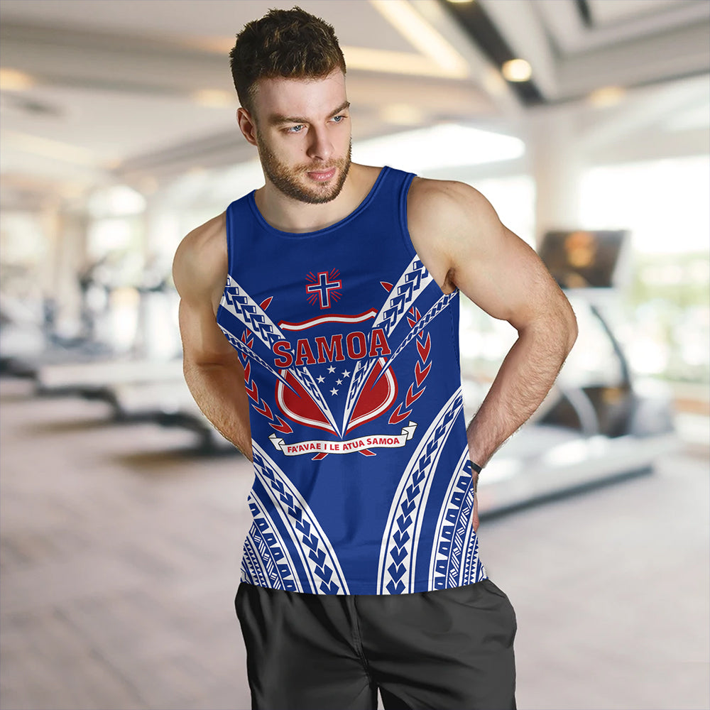 Samoa Tank Top Custom Polynesian Tribal Crest Design